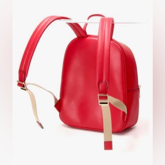 BNWT Michael Kors Leather Jet Set Red Medium Backpack - Picture 5 of 10